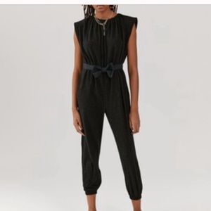 Something Navy Jumpsuit NWT